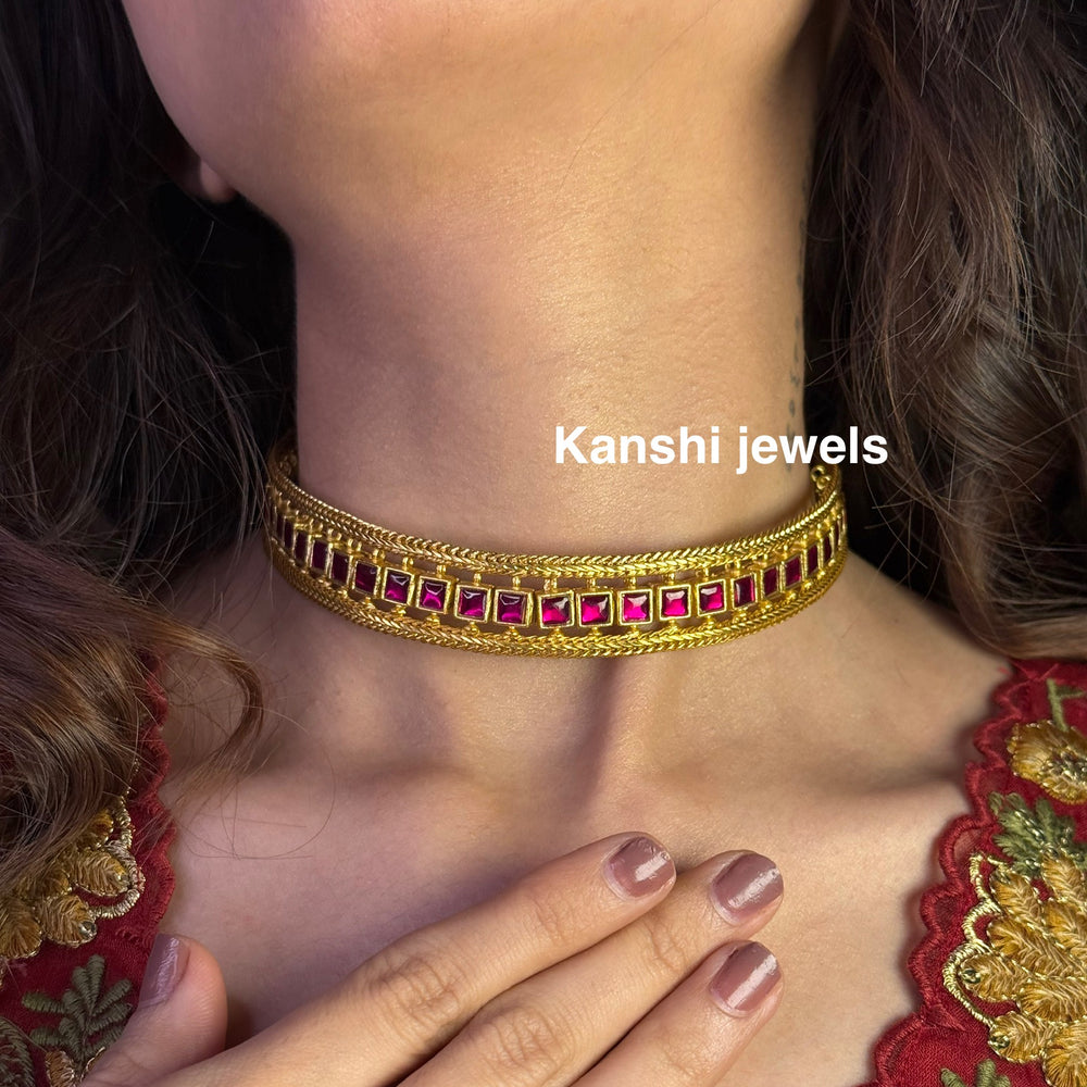 Kanshijewels , dulhan necklace , chokar necklace, kundan necklace, jadau necklace,  kanshi jewellery