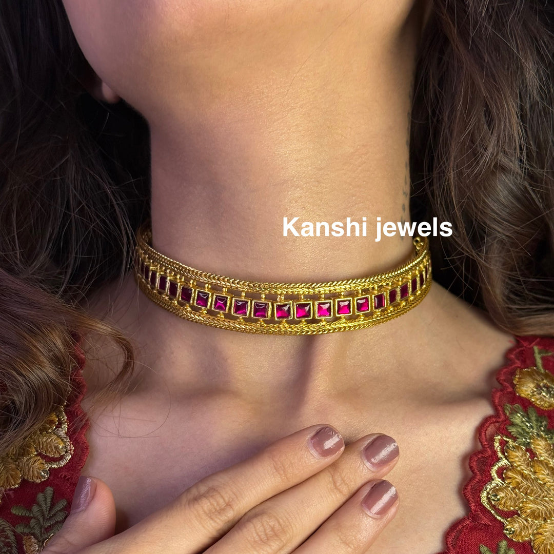 Kanshijewels , dulhan necklace , chokar necklace, kundan necklace, jadau necklace,  kanshi jewellery