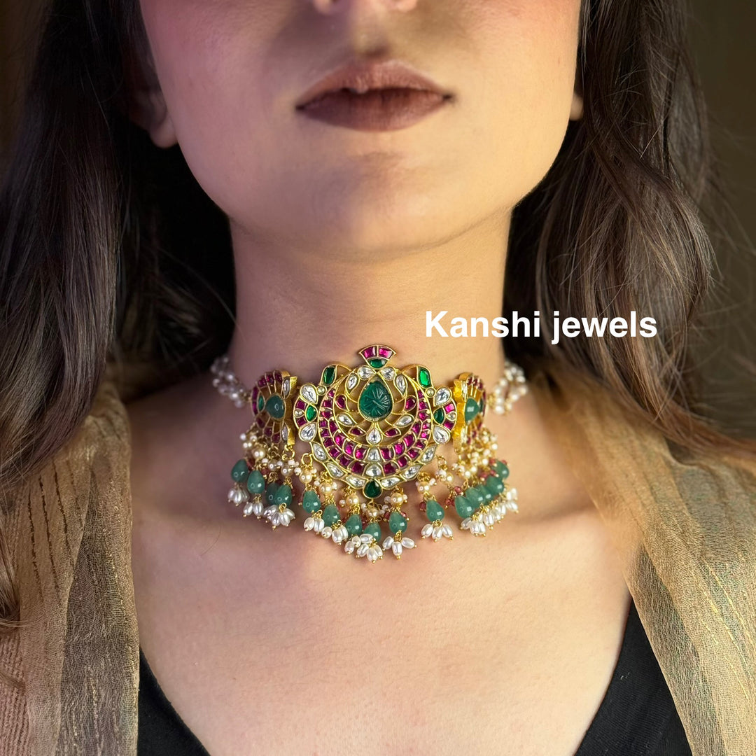 Kanshijewels , dulhan necklace , chokar necklace, kundan necklace, jadau necklace,  kanshi jewellery