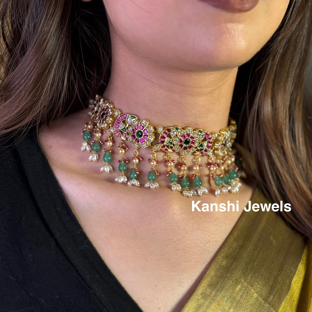 Kanshijewels , dulhan necklace , chokar necklace, kundan necklace, jadau necklace,  kanshi jewellery