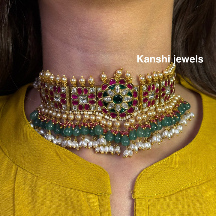 Kanshijewels , dulhan necklace , chokar necklace, kundan necklace, jadau necklace,  kanshi jewellery