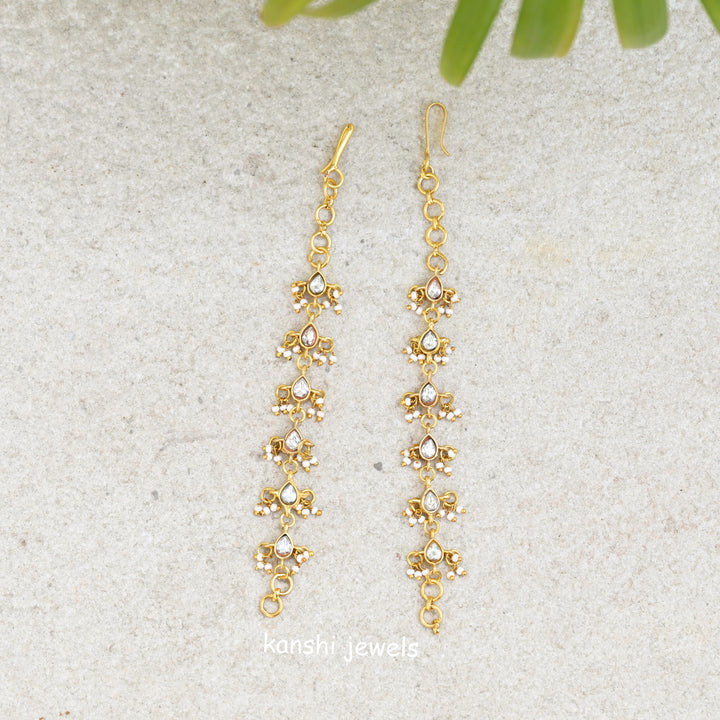 Jadau ear chain