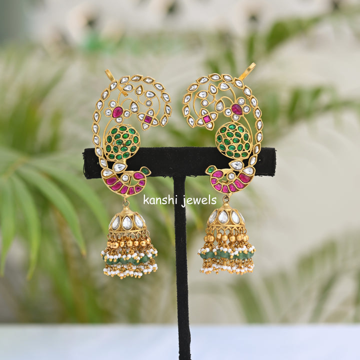 Jadau earcuff jhumkas