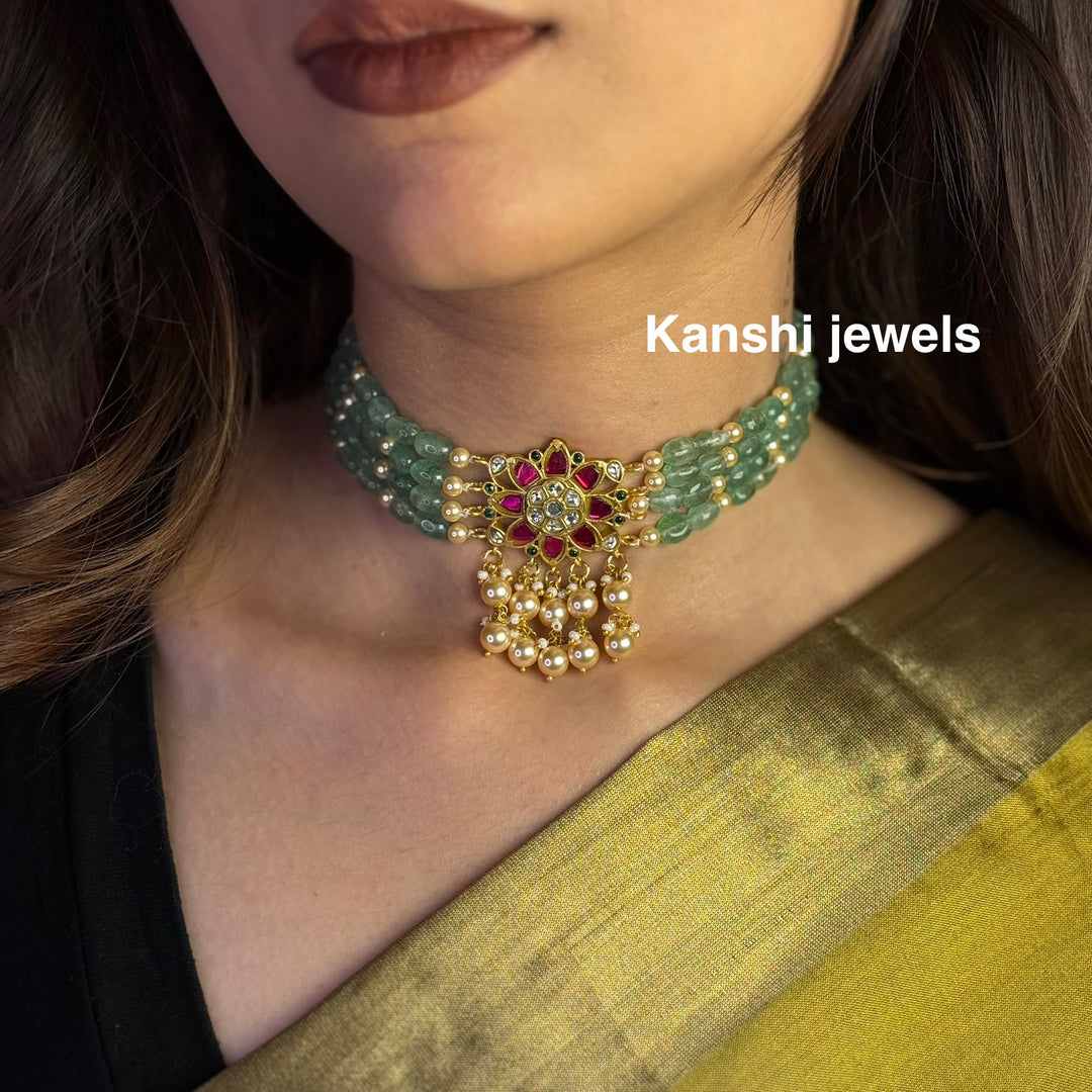 Kanshijewels , dulhan necklace , chokar necklace, kundan necklace, jadau necklace,  kanshi jewellery