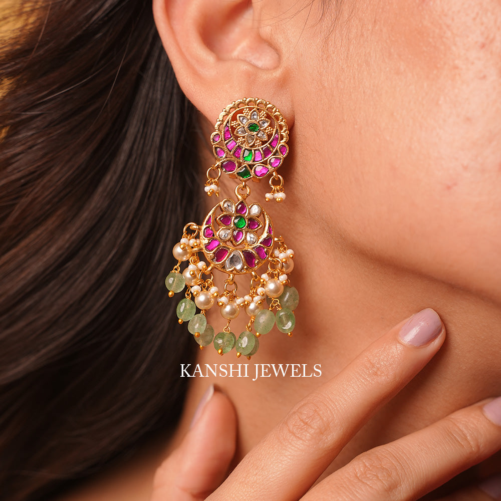 Jadau kundan earrings