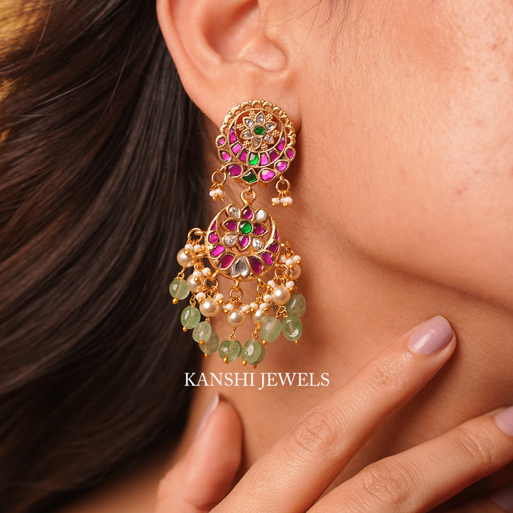 Jadau kundan earrings