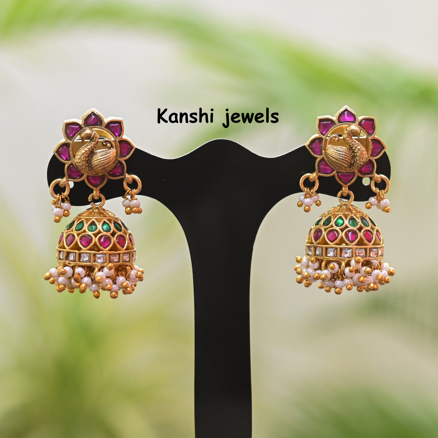 Jadau Kundan Jhumkas