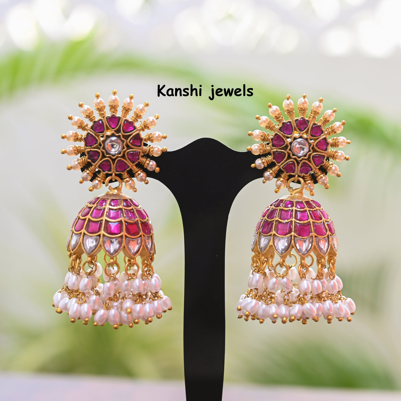 Jadau Kundan Jhumkas