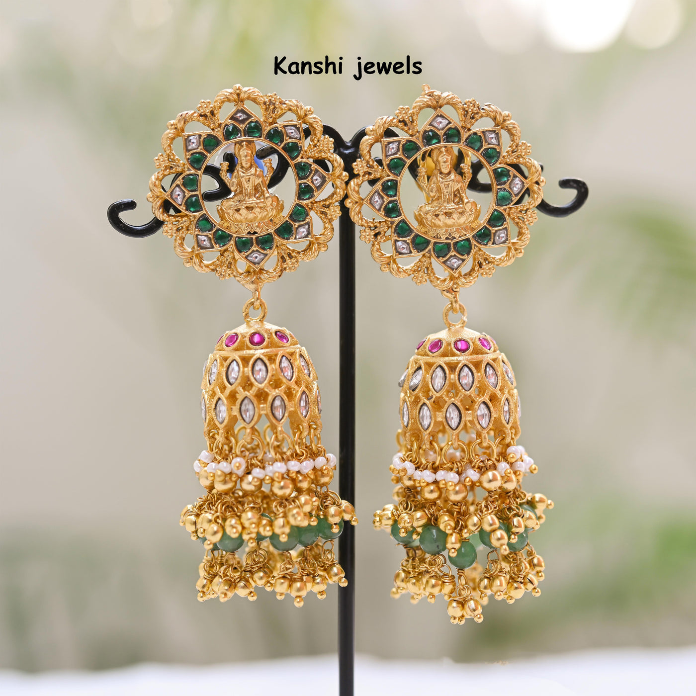 Jadau Kundan Jhumkas