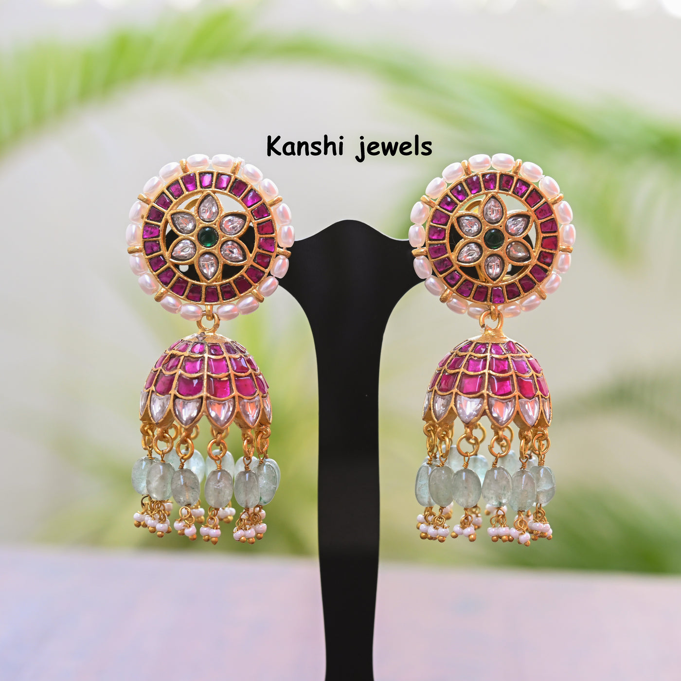 Jadau Kundan Jhumkas