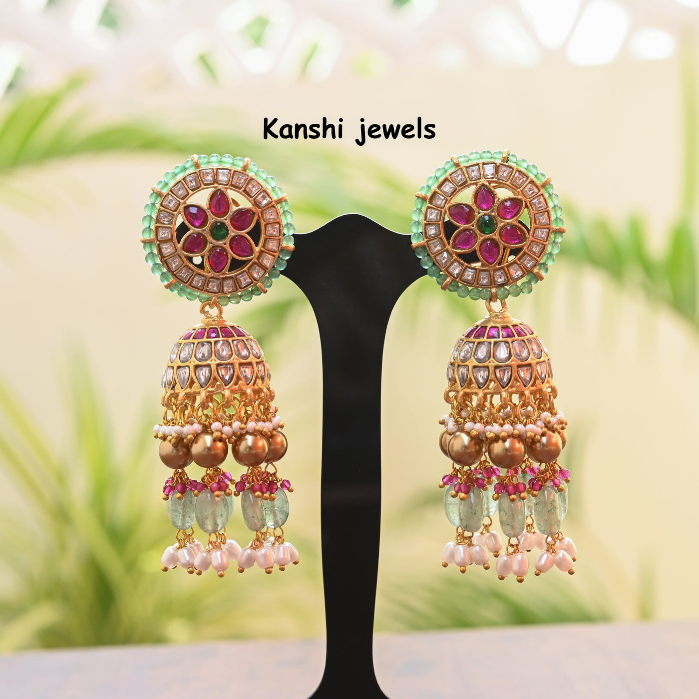 Jadau Kundan Jhumkas