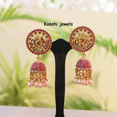 Jadau Kundan Jhumkas