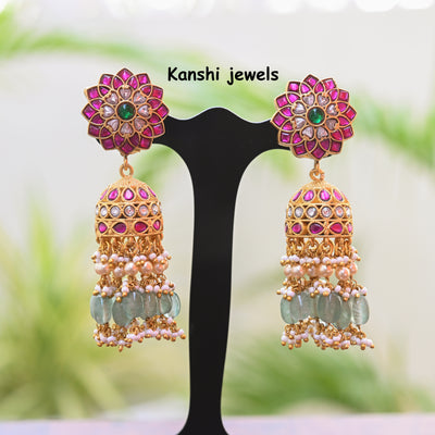 Jadau Kundan Jhumkas