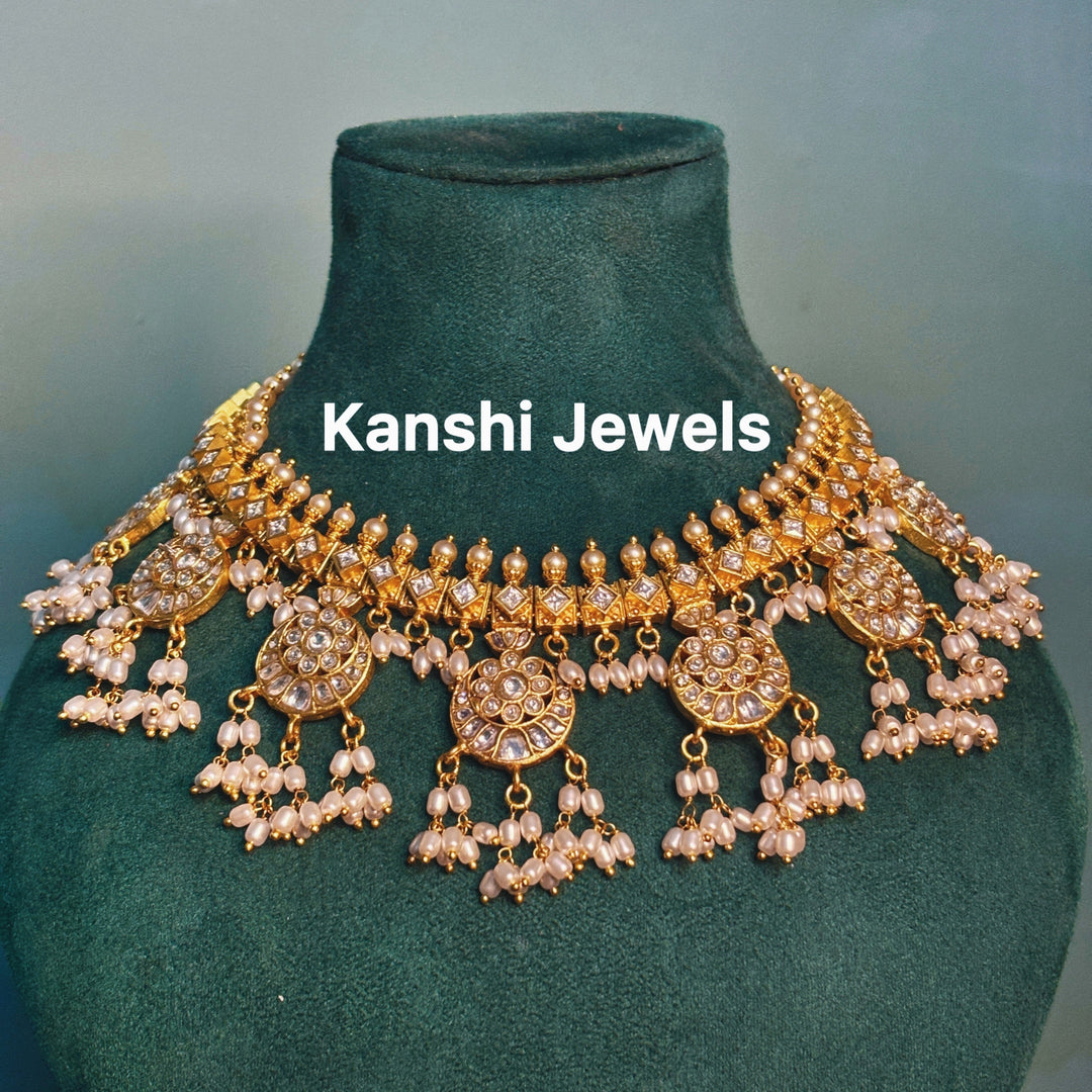 Kanshijewels , dulhan necklace , chokar necklace, kundan necklace, jadau necklace,  kanshi jewellery