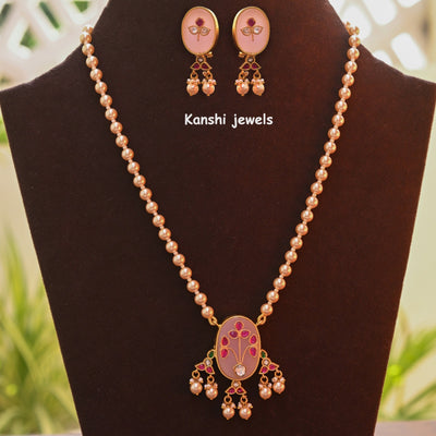 Jadau Kundan Pearl Necklace earring set