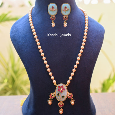 Jadau Kundan Pearl Necklace earring set