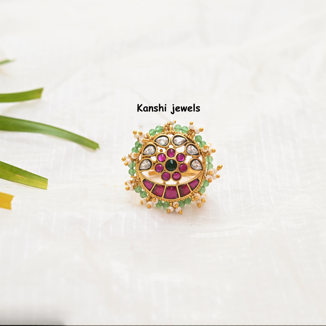 Jadau Kundan Ring by Kanshi Jewels,
Dulan Jadau  ring
