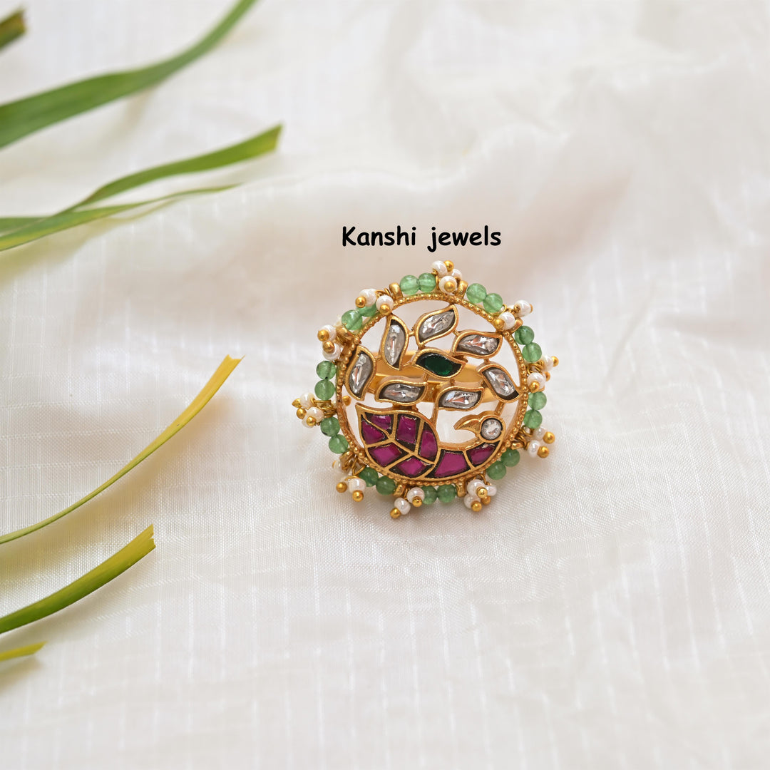 Jadau Kundan Ring by Kanshi Jewels,
Dulan Jadau  ring