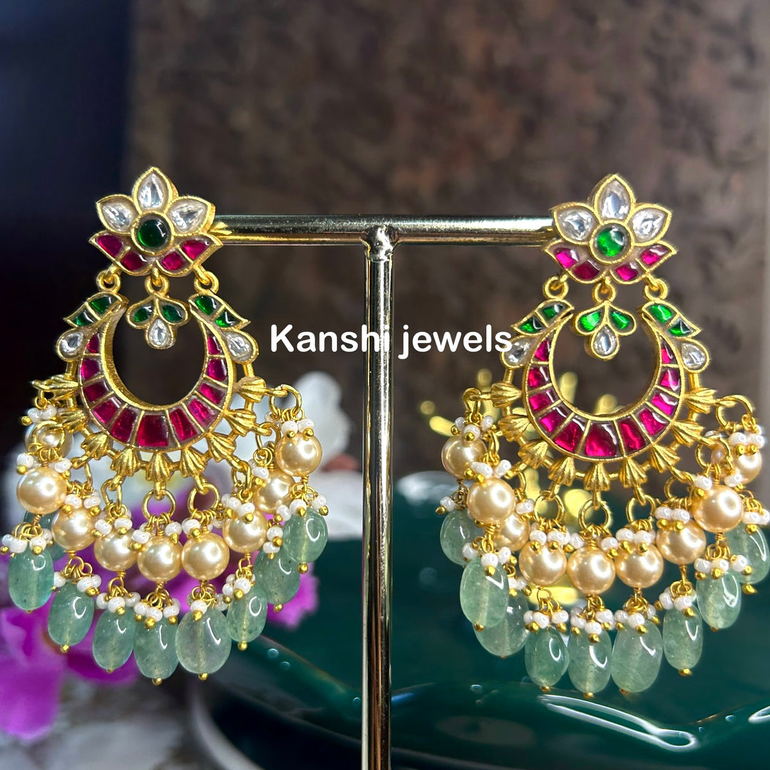 Jadau nakashi chandbali