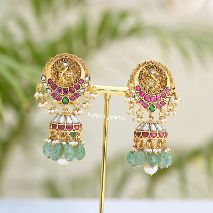 Jadau nakashi jhumkas