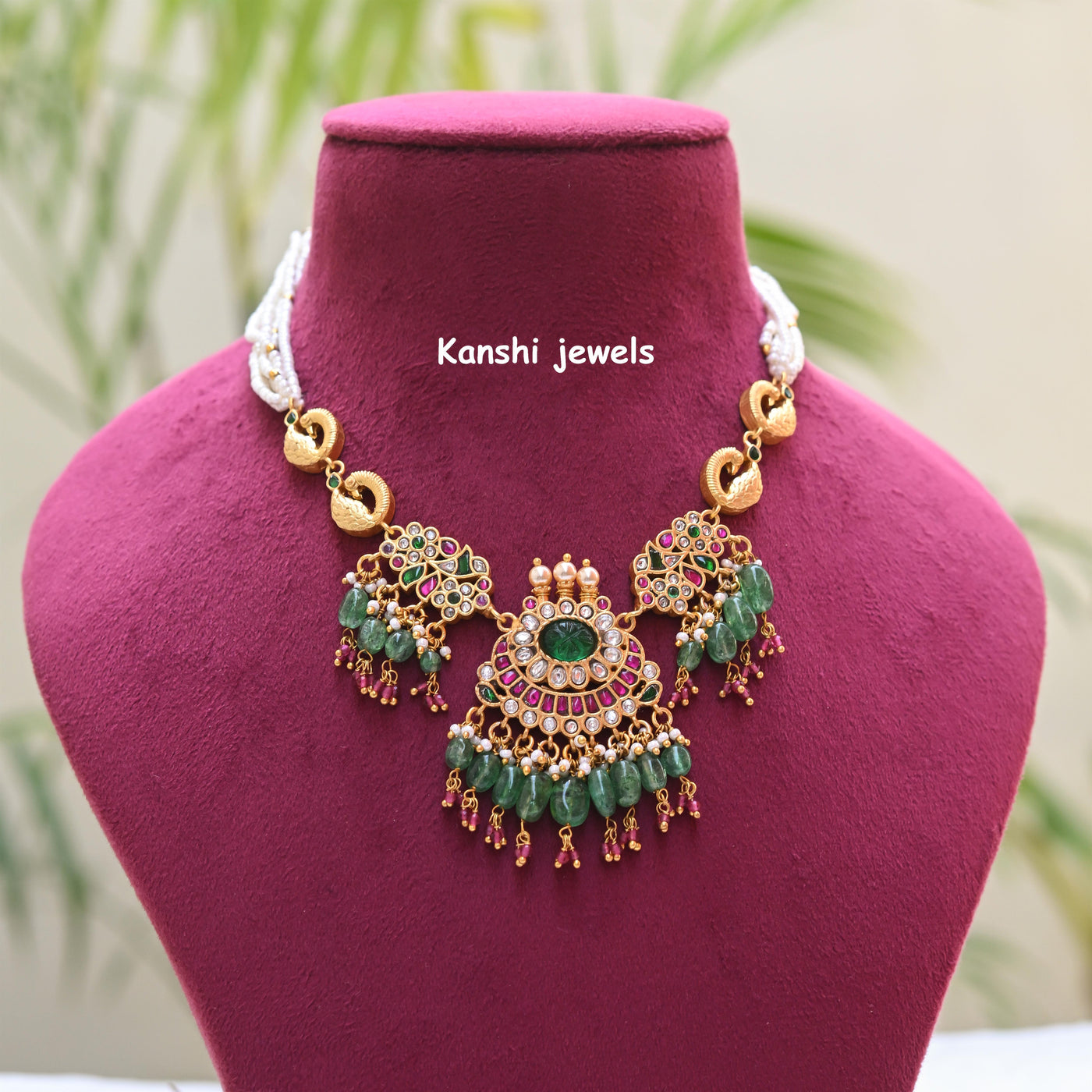 Jadau nakashi necklace