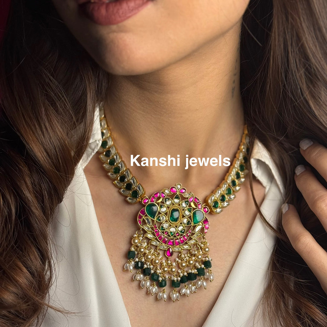 Kanshijewels , dulhan necklace , chokar necklace, kundan necklace, jadau necklace,  kanshi jewellery