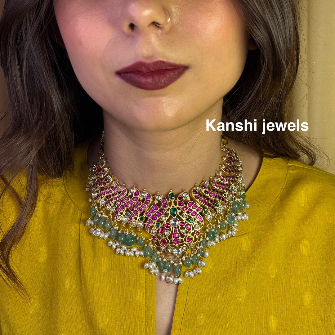 Kanshijewels , dulhan necklace , chokar necklace, kundan necklace, jadau necklace,  kanshi jewellery