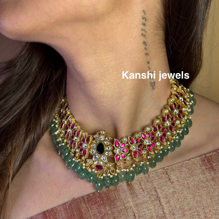 Kanshijewels , dulhan necklace , chokar necklace, kundan necklace, jadau necklace,  kanshi jewellery