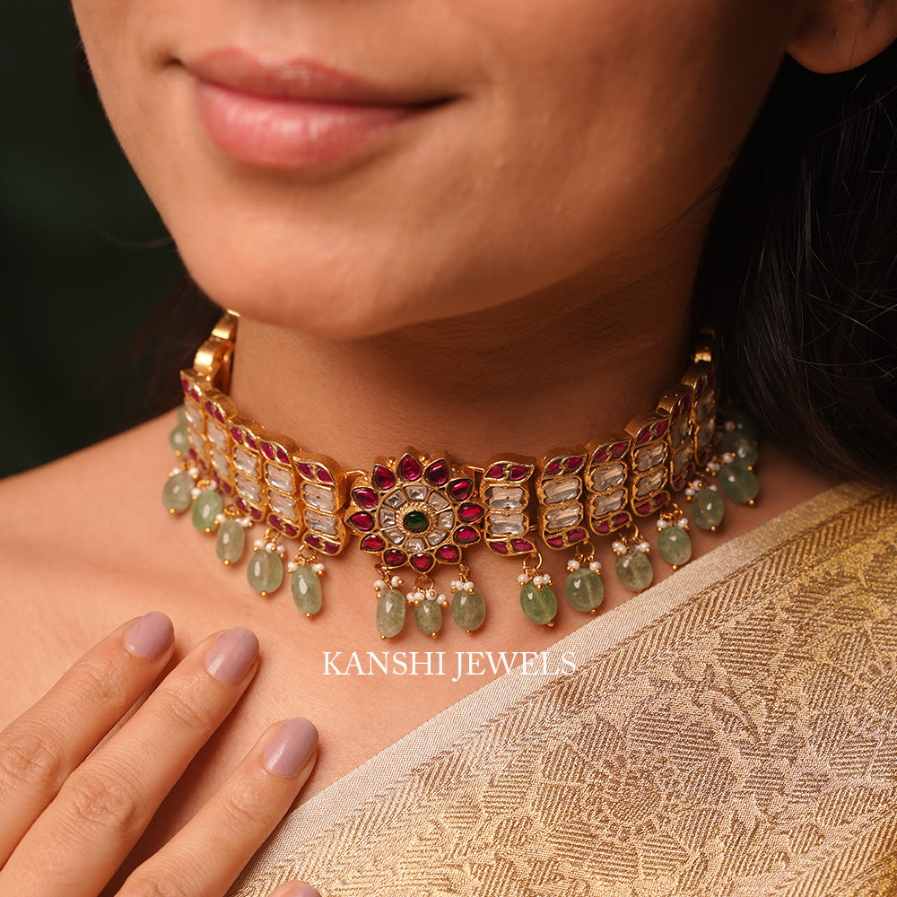 Jadau necklace chokar