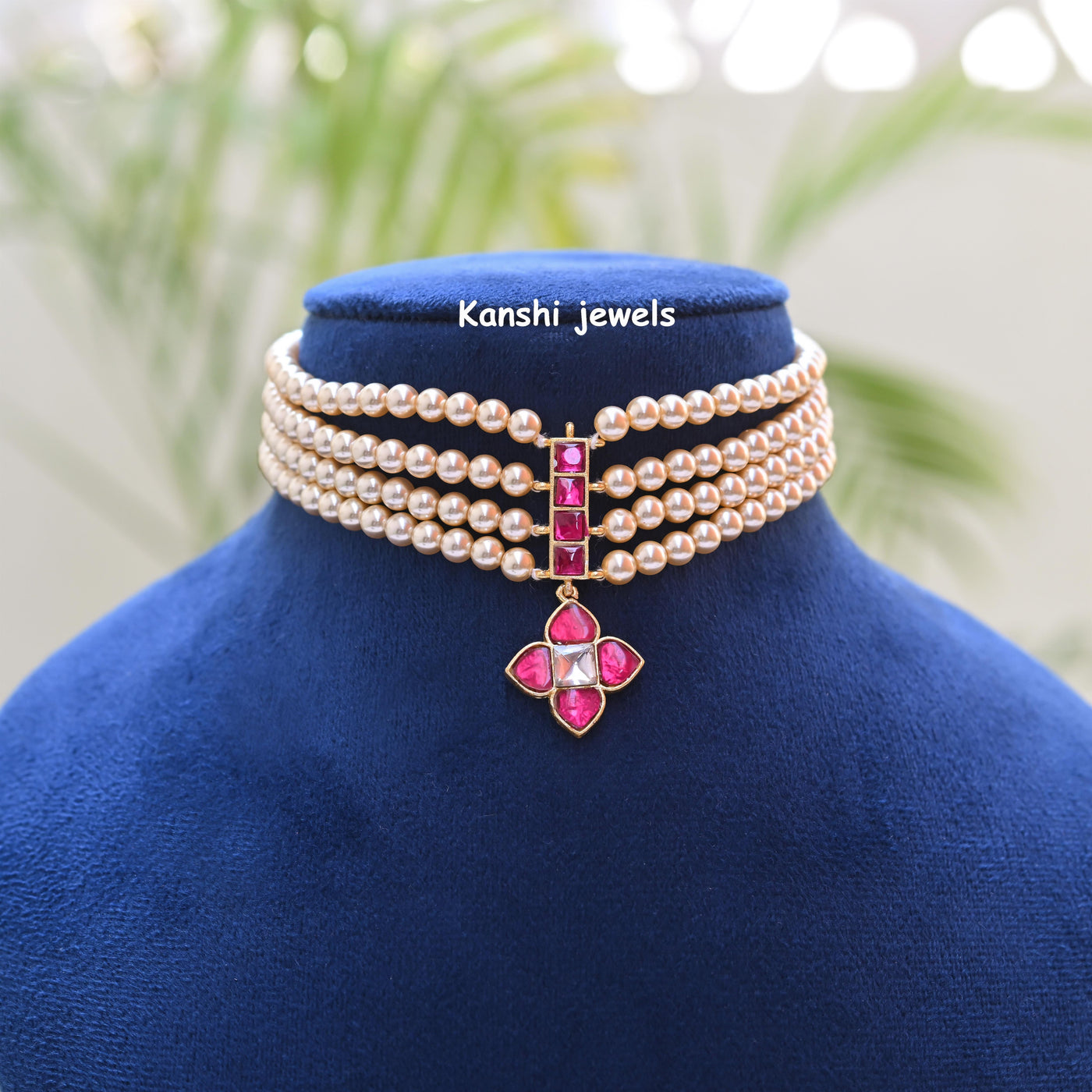 Jadau pearl choker