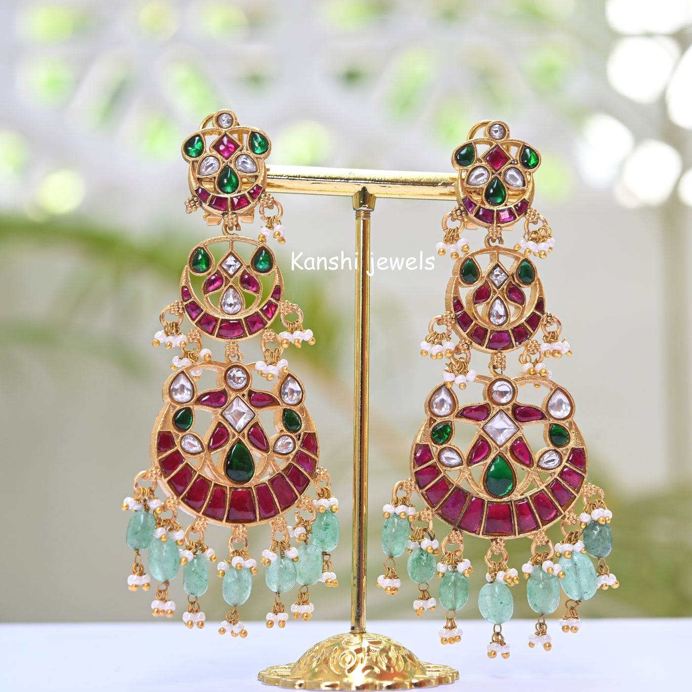 Jadau rani bali earrings