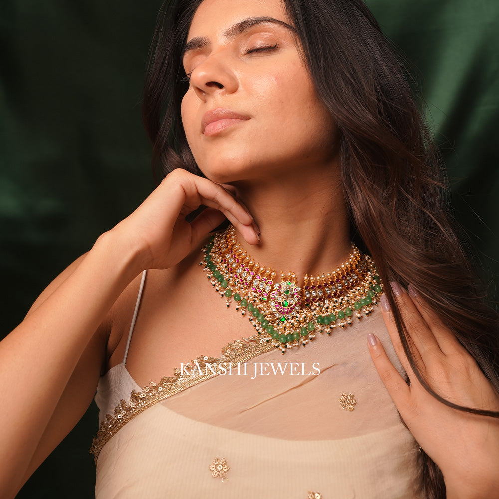 Jadau rani necklace