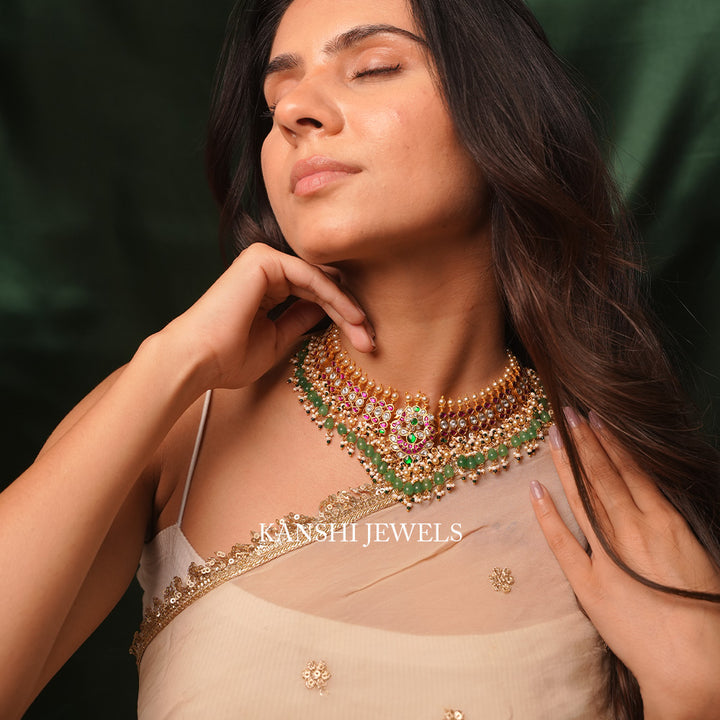 Jadau rani necklace