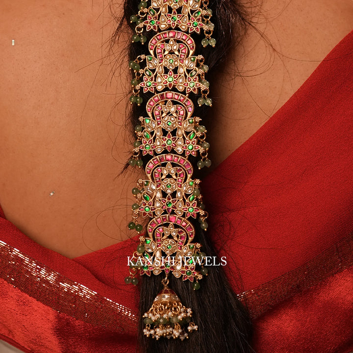 Dulhan bridal jadau hair choti