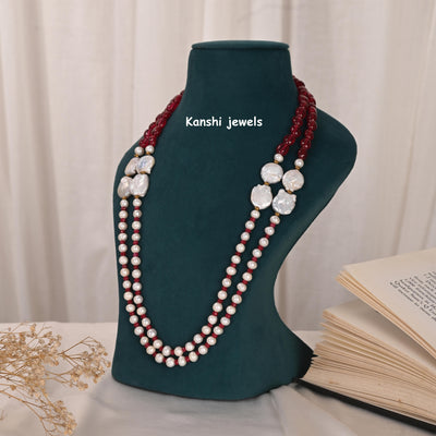 Pearl ruby necklace