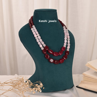 Quartz ruby necklace