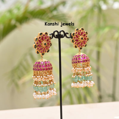 Jadau Kundan Jhumka