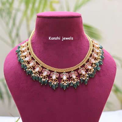 Lotus jalebi necklace