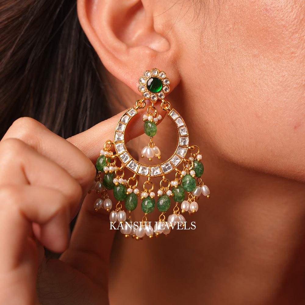 Mossanite chandbali