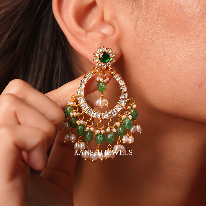 Mossanite chandbali