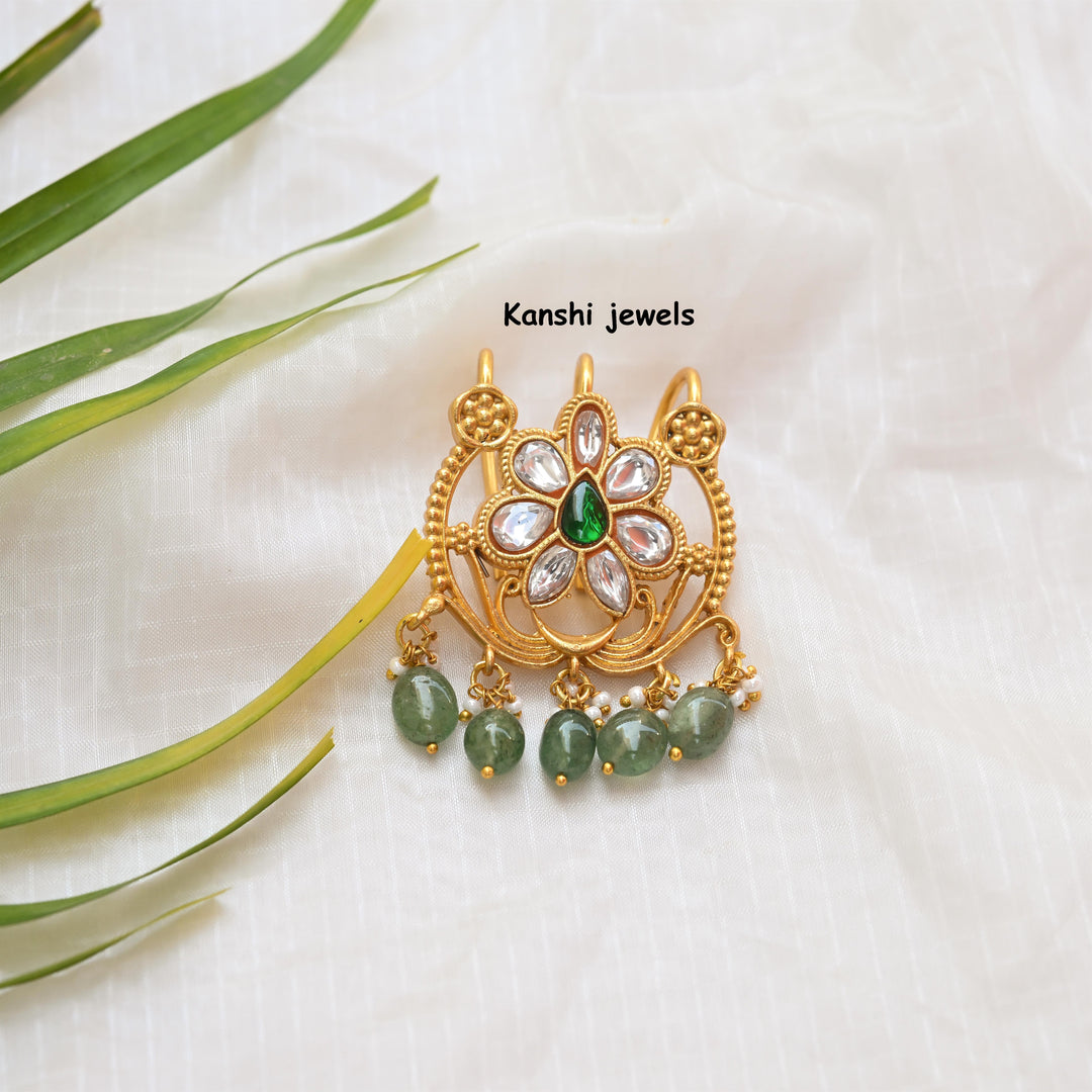 Jadau Nakashi Hair Pin  by Kanshi Jewels, Dulan Hair Pin