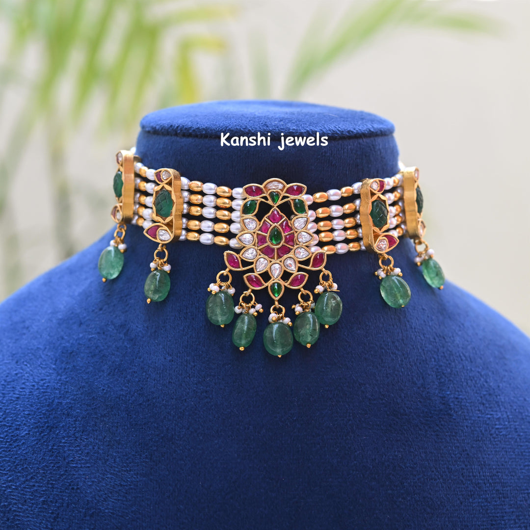Kanshijewels , dulhan necklace , chokar necklace, kundan necklace, jadau necklace,  kanshi jewellery