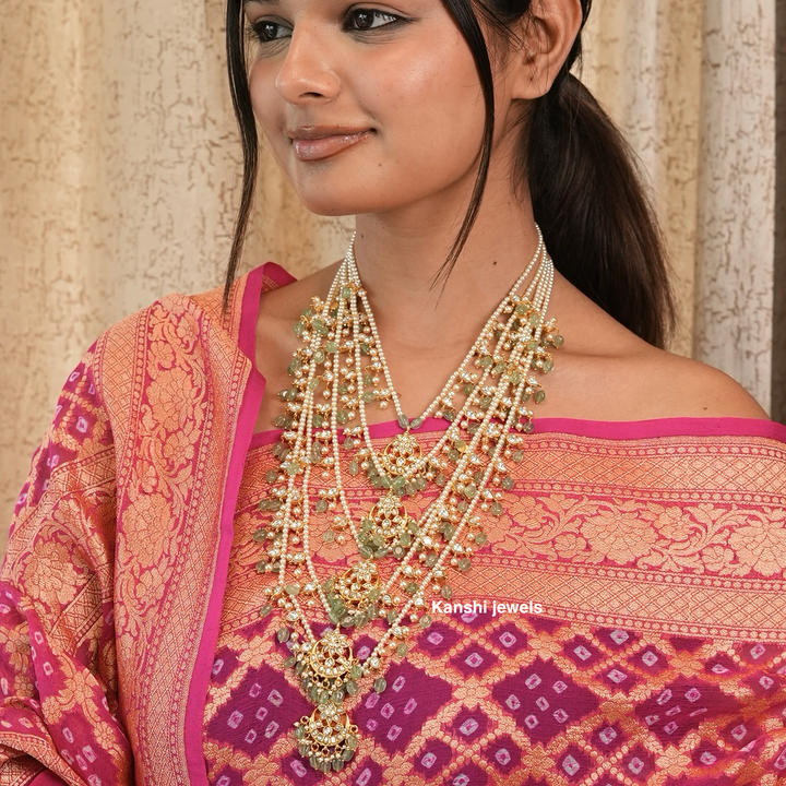 Rani Panchlada Kundan Pearls Haram