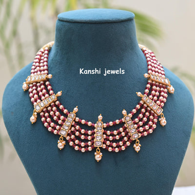 Ruby pearl necklace