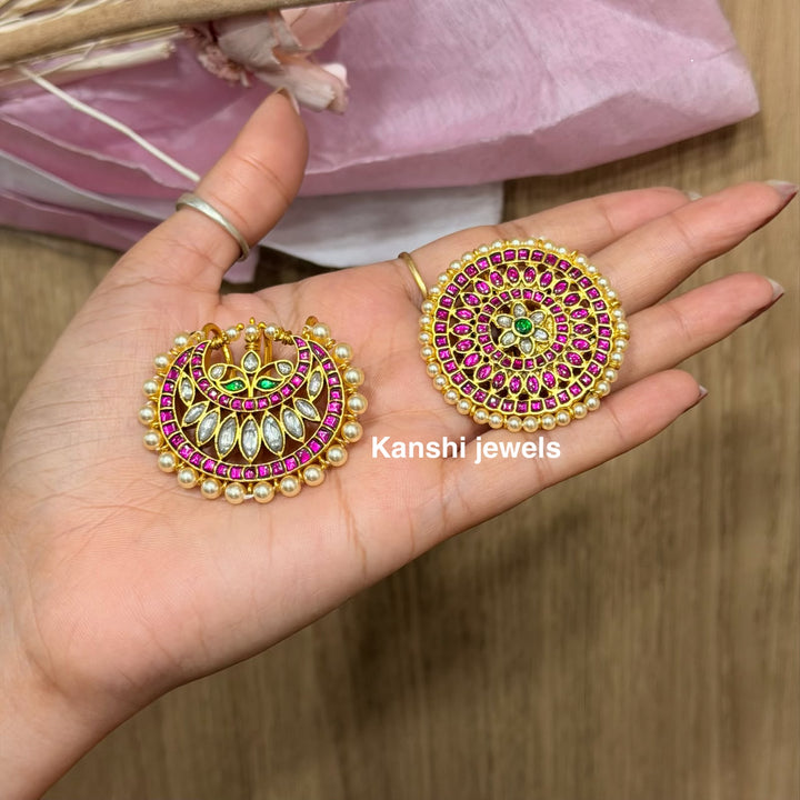 Sun and moon hair pins