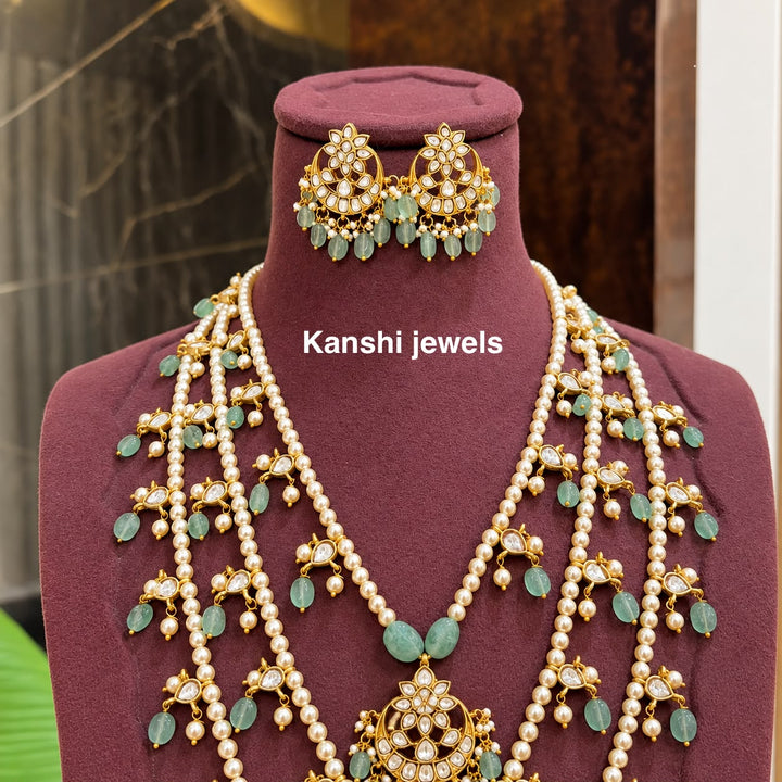 Classic rani teenlada necklace earrings set