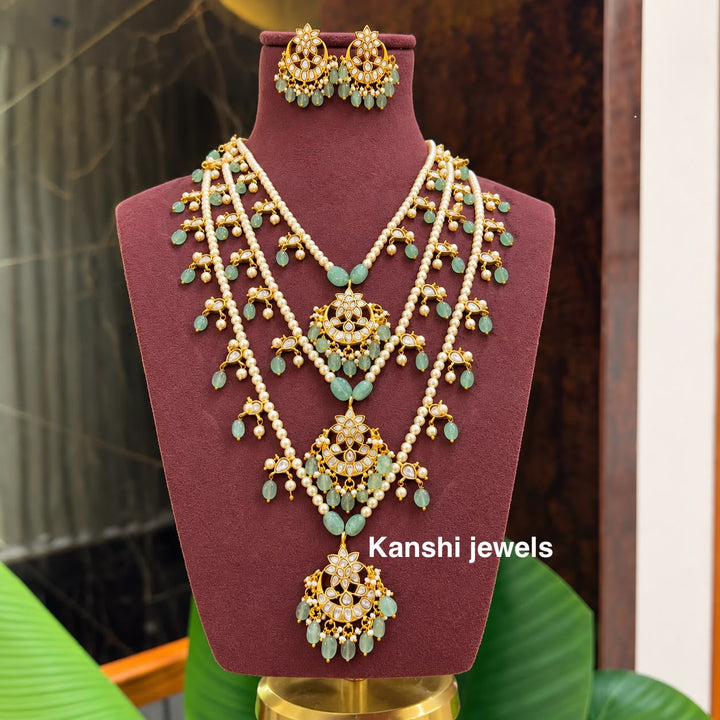 Classic rani teenlada necklace earrings set
