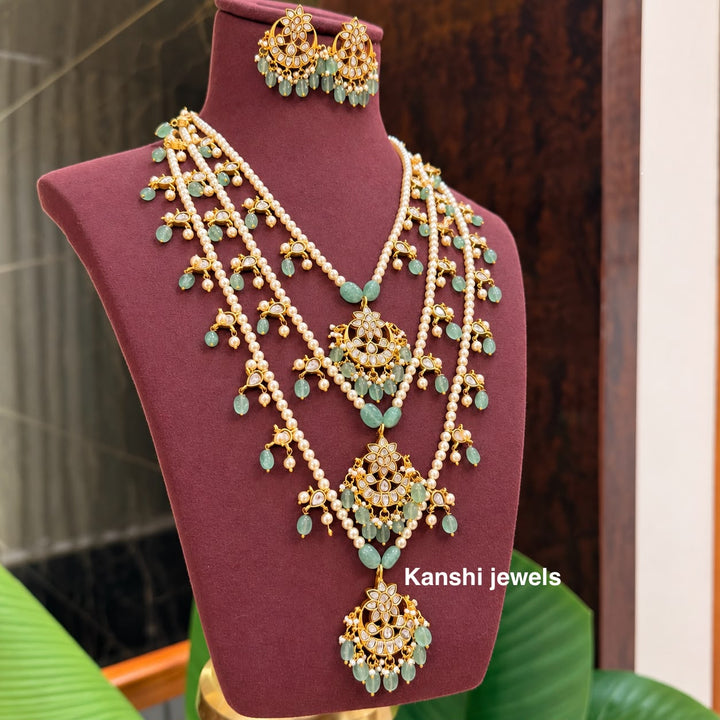 Classic rani teenlada necklace earrings set