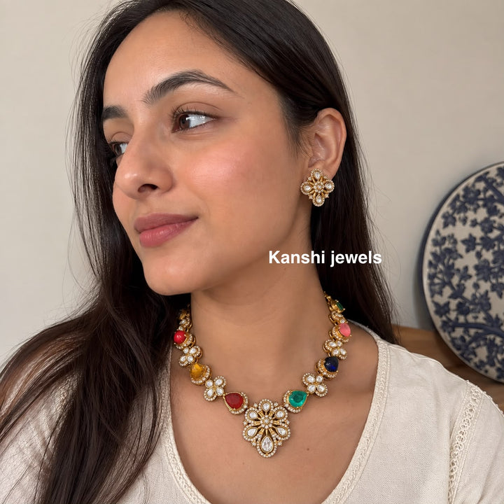Most classic navratan polki set