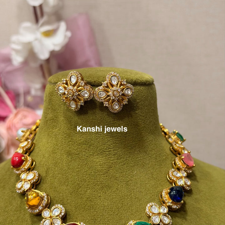 Most classic navratan polki set